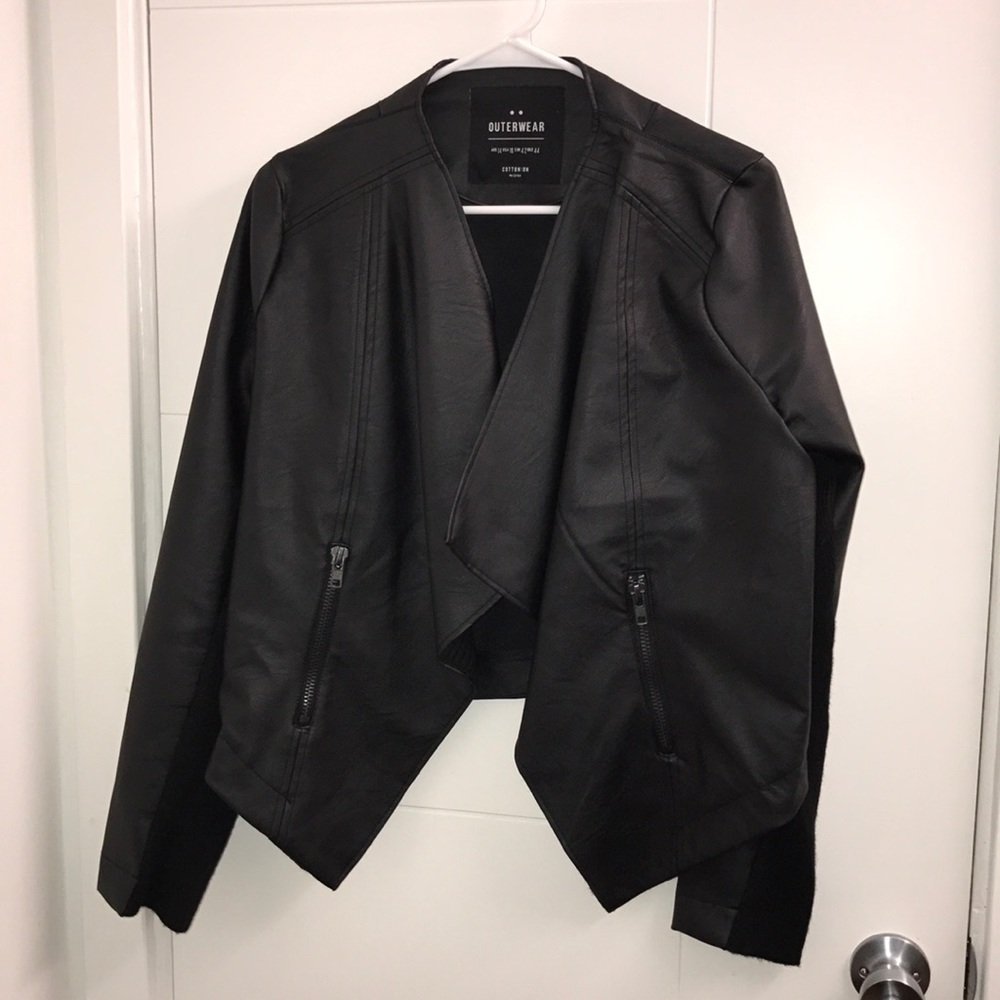 Black leather jacket